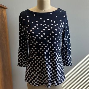 Charter Club blue with white polka dots shirt.